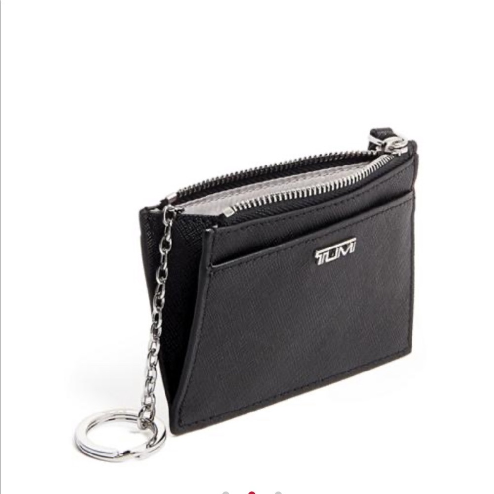 Zip card case keychain